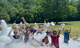  Northwood Elementary Students Play in foam